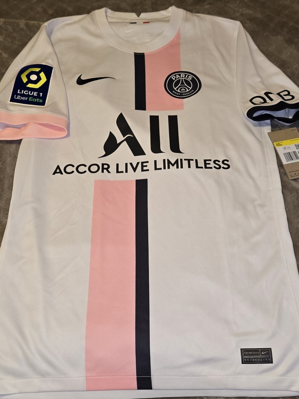 Nike PSG AWAY White Athletic Top with Tag